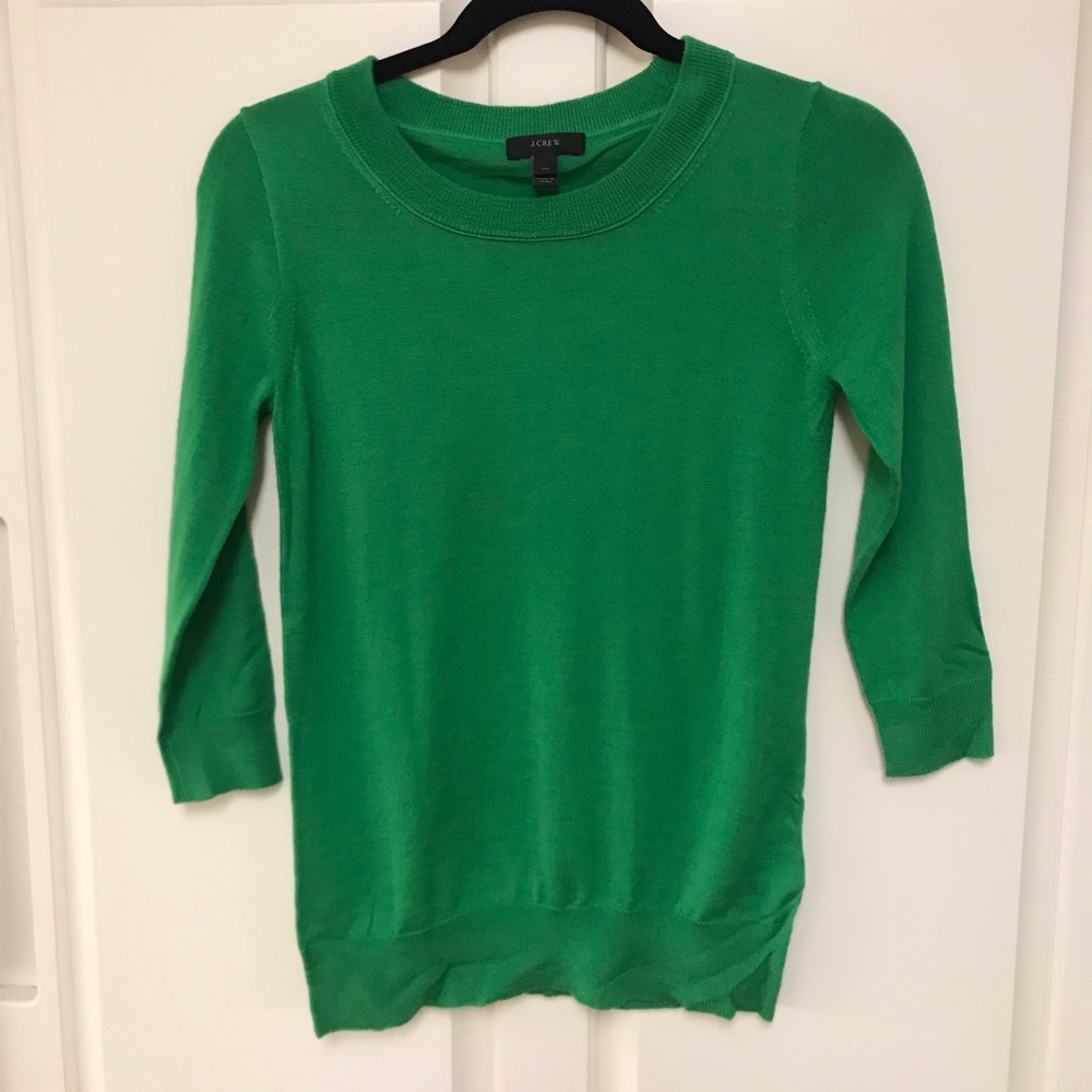 J Crew Kelly Green Sweater Size XXS